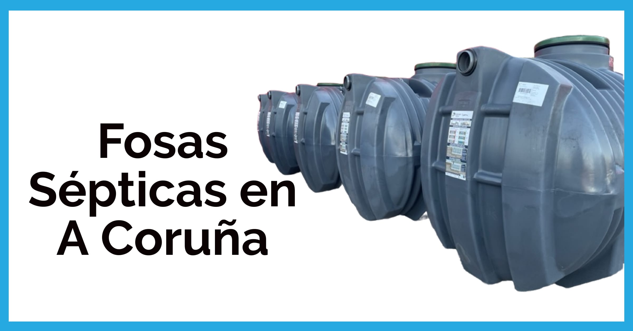 varias fosas sépticas en la ciudad de A Coruña listas para comprar e instalar en un terreno