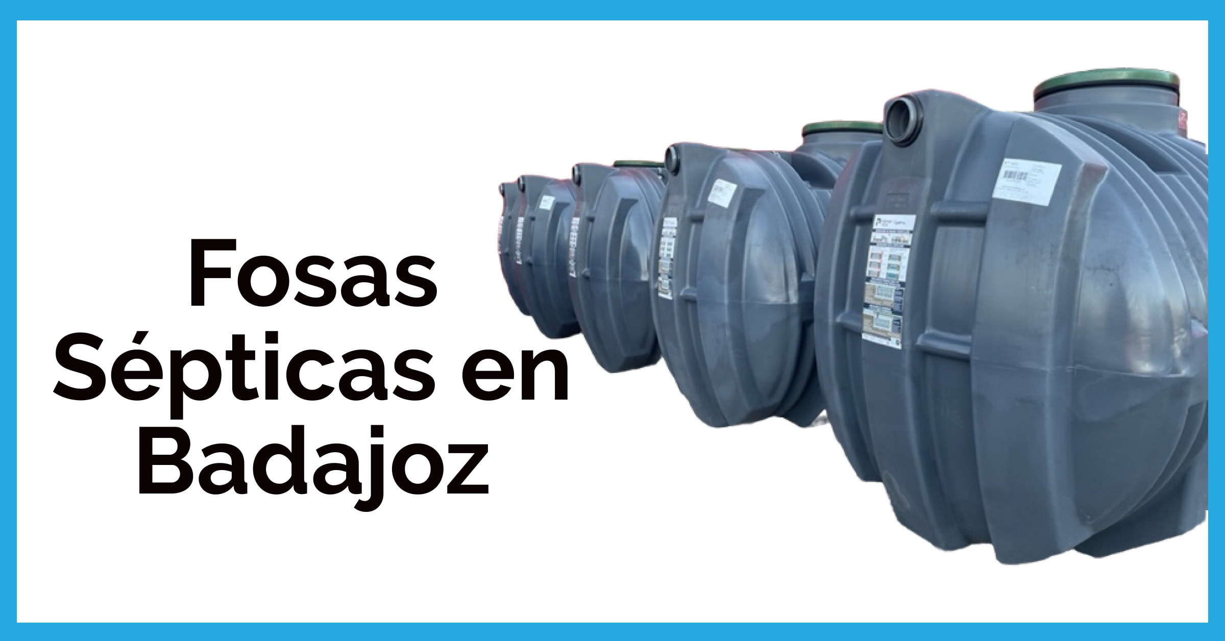 varias fosas sépticas en la ciudad de badajoz listas para comprar e instalar en un terreno